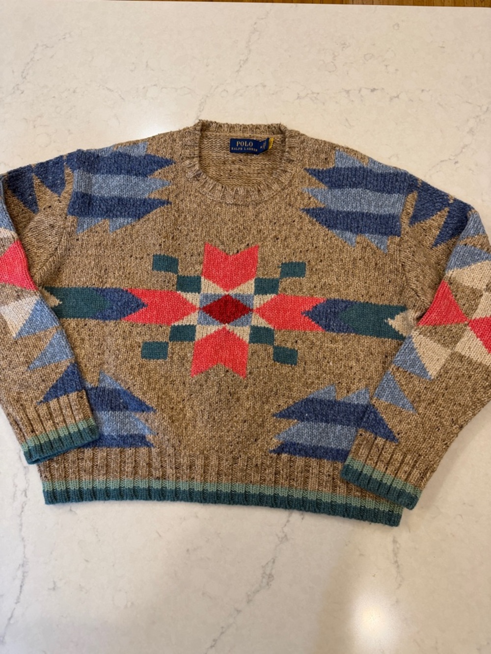 POLO RALPH LAUREN‎ geometric-pattern intarsia-knit jumper Size medium - Picture 3 of 8